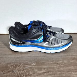 Saucony Guide 10 Gray Blue Mens Athletic Sz 13 Shoes S20350-1 Wide